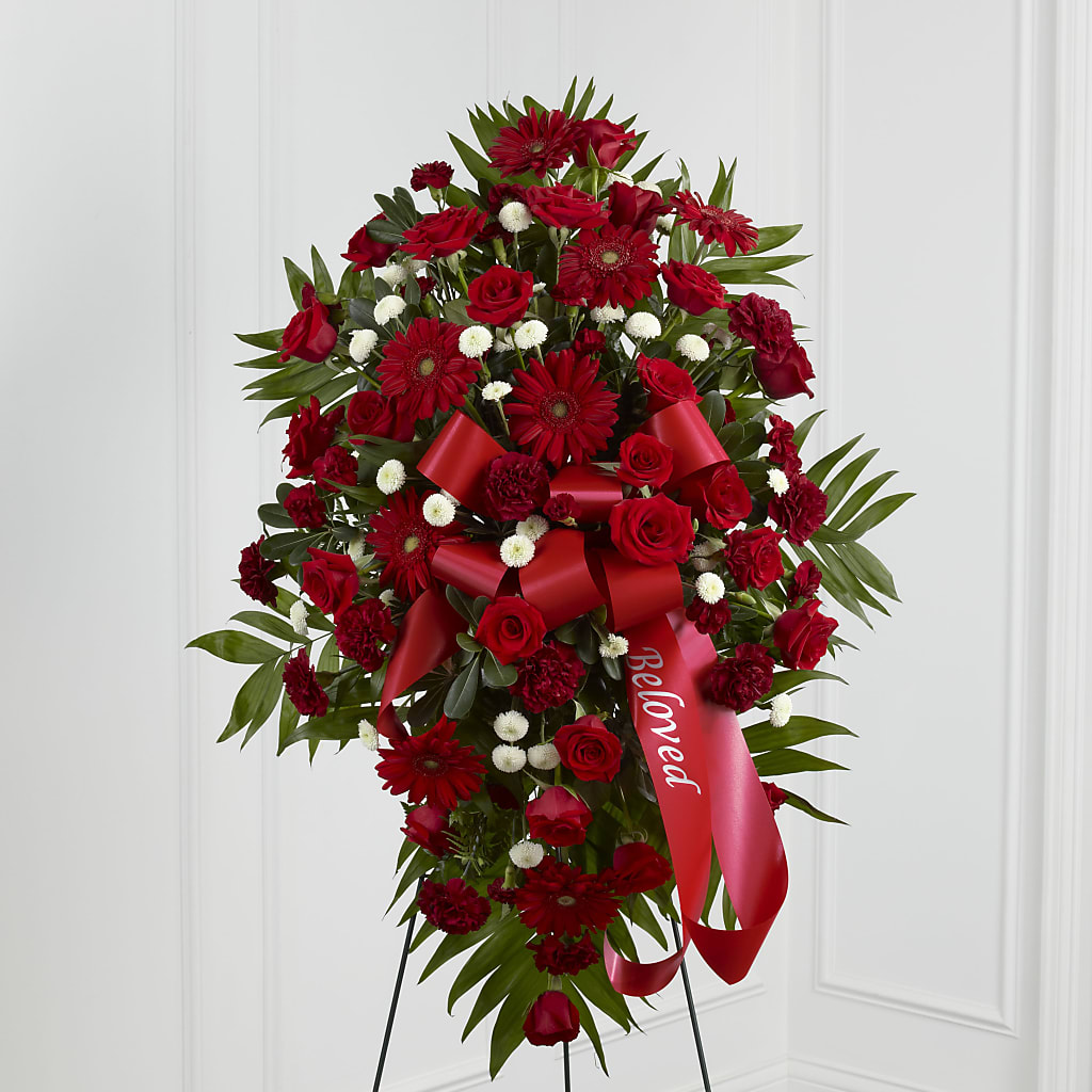 Treasured Memories Standing Spray – Bolton Florist Inc, Bolton ON