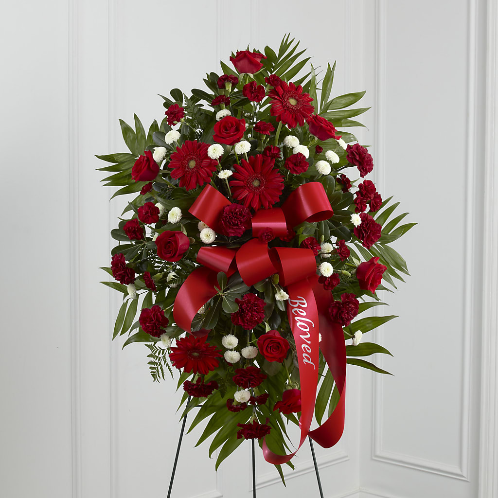 Treasured Memories Standing Spray – Bolton Florist Inc, Bolton ON