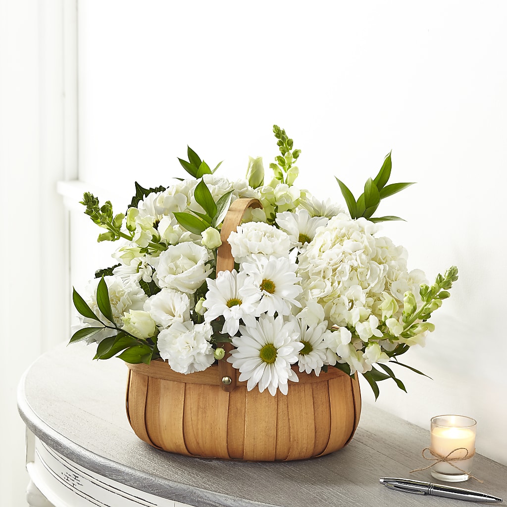 Pure Ivory Basket – Bolton Florist Inc, Bolton ON