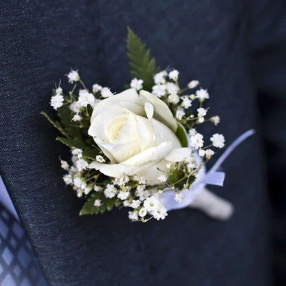 White Rose Boutonniere –  Bolton Florist Inc, Bolton ON