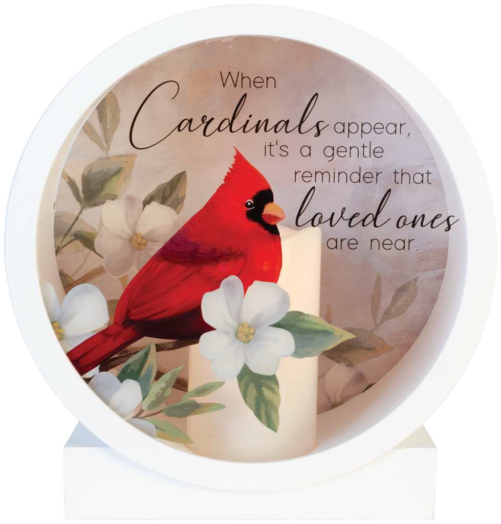 Shadow Box Lantern Cardinals