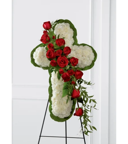 THE FLORAL CROSS EASEL –  Bolton Florist Inc, Bolton ON