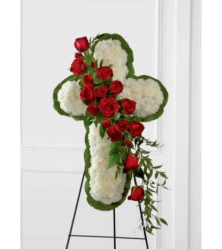 THE FLORAL CROSS EASEL