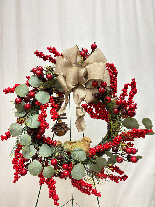 Elegant Red Berry Wreath