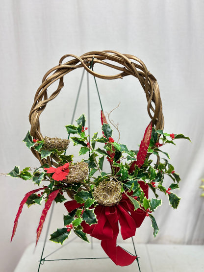 Evergreen Holly Wreath –  Bolton Florist Inc, Bolton ON