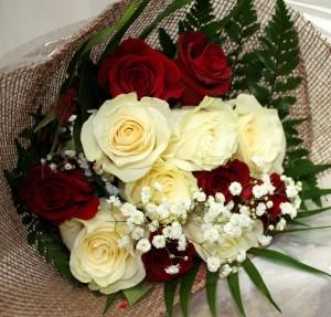 Roses rouges et blanches