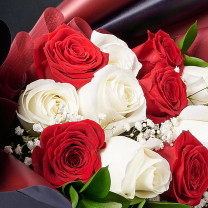 Red & White Roses –  Bolton Florist Inc, Bolton ON