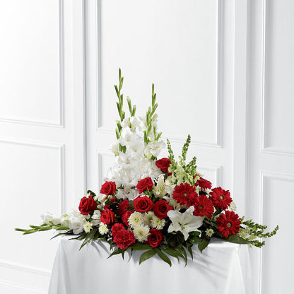 Crimson & White Arrangement –  Bolton Florist Inc, Bolton ON