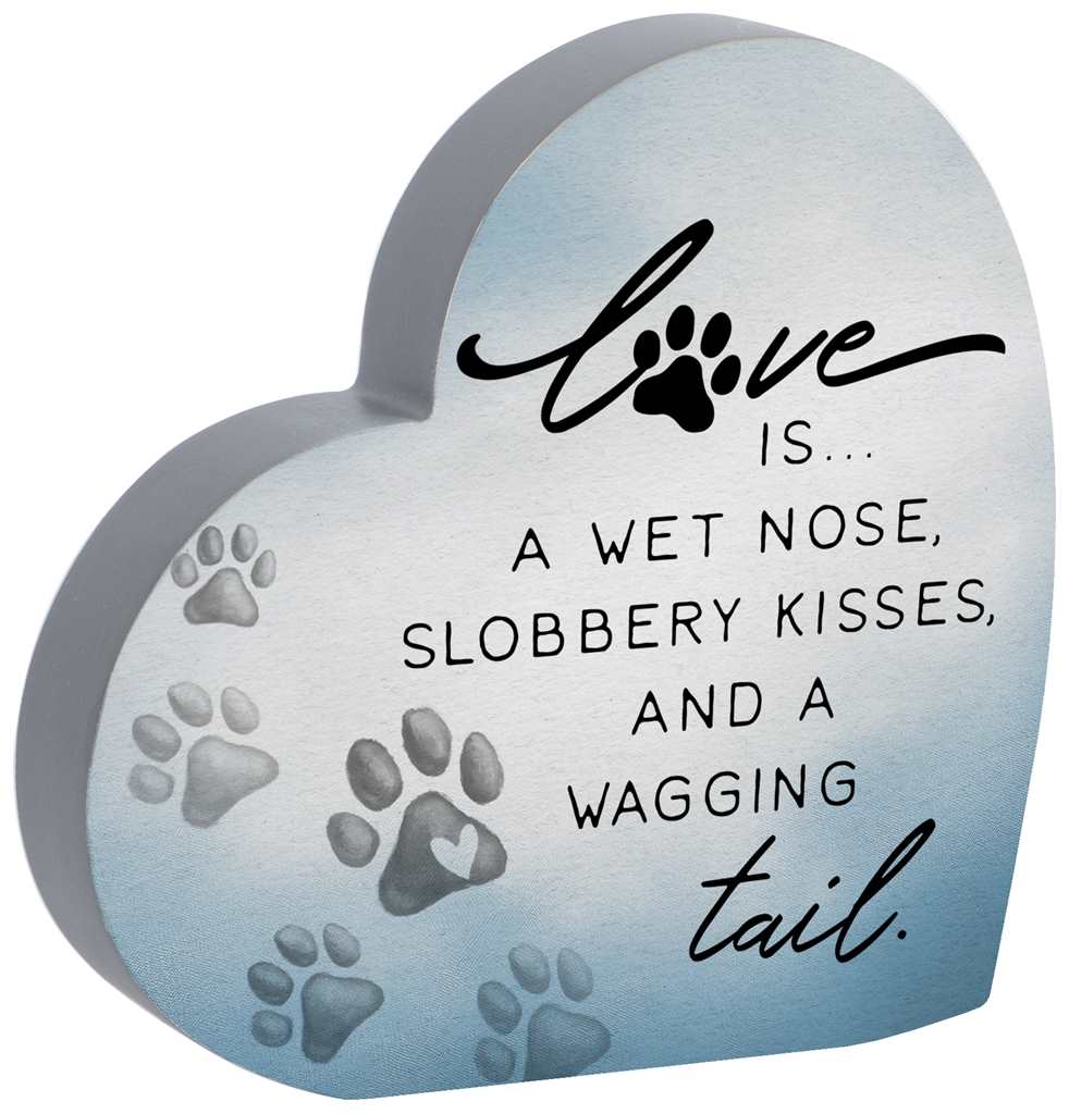 Heart Sitter Slobbery Kisses